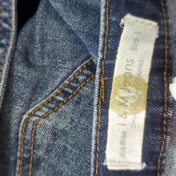 I&M Jeans Denim Distressed Mid Rise Overalls Size L - Picture 10 of 14